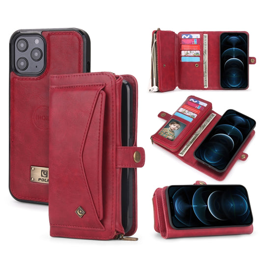 For iPhone 11 Multi-functional Zipper Wallet Leather Phone Case(Red) - iPhone 11 Cases by buy2fix | Online Shopping UK | buy2fix