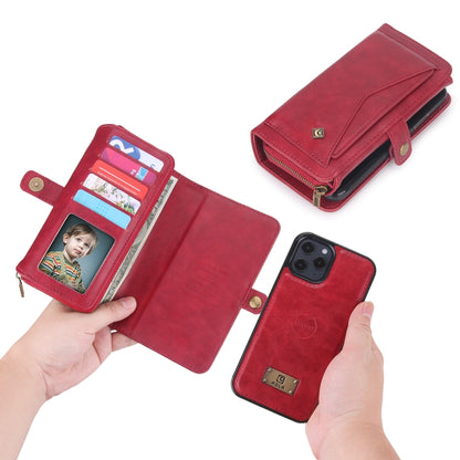 For iPhone 11 Multi-functional Zipper Wallet Leather Phone Case(Red) - iPhone 11 Cases by buy2fix | Online Shopping UK | buy2fix