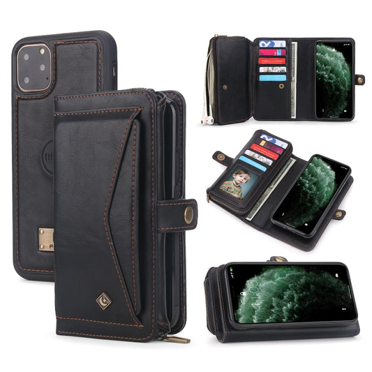 For iPhone 11 Pro Max Multi-functional Zipper Wallet Leather Phone Case(Black) - iPhone 11 Pro Max Cases by buy2fix | Online Shopping UK | buy2fix