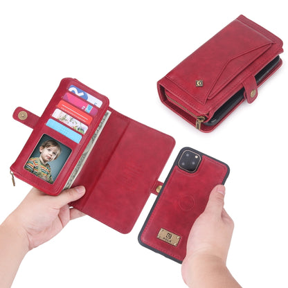 For iPhone 11 Pro Max Multi-functional Zipper Wallet Leather Phone Case(Red) - iPhone 11 Pro Max Cases by buy2fix | Online Shopping UK | buy2fix