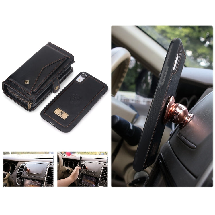 For iPhone XR Multi-functional Zipper Wallet Leather Phone Case(Black) - More iPhone Cases by buy2fix | Online Shopping UK | buy2fix
