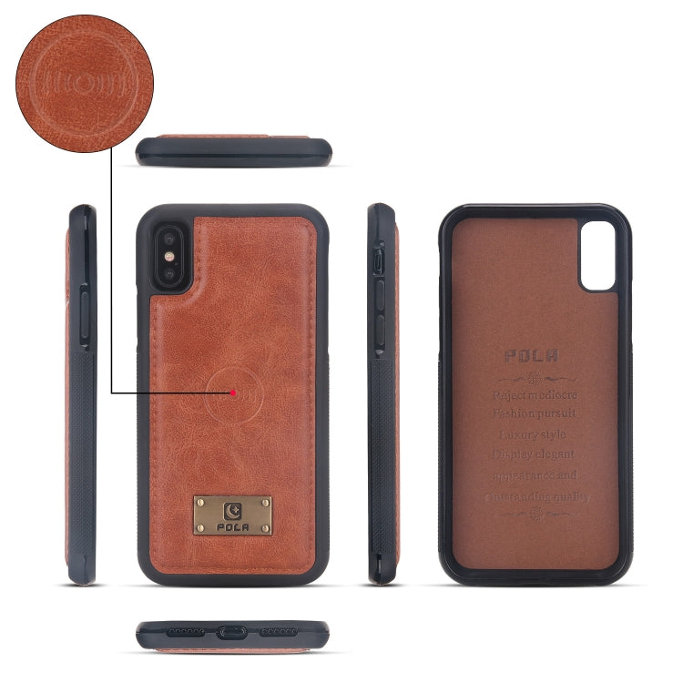For iPhone X / XS Multi-functional Zipper Wallet Leather Phone Case(Brown) - More iPhone Cases by buy2fix | Online Shopping UK | buy2fix
