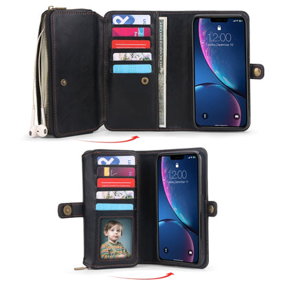 For iPhone XS Max Multi-functional Zipper Wallet Leather Phone Case(Black) - More iPhone Cases by buy2fix | Online Shopping UK | buy2fix