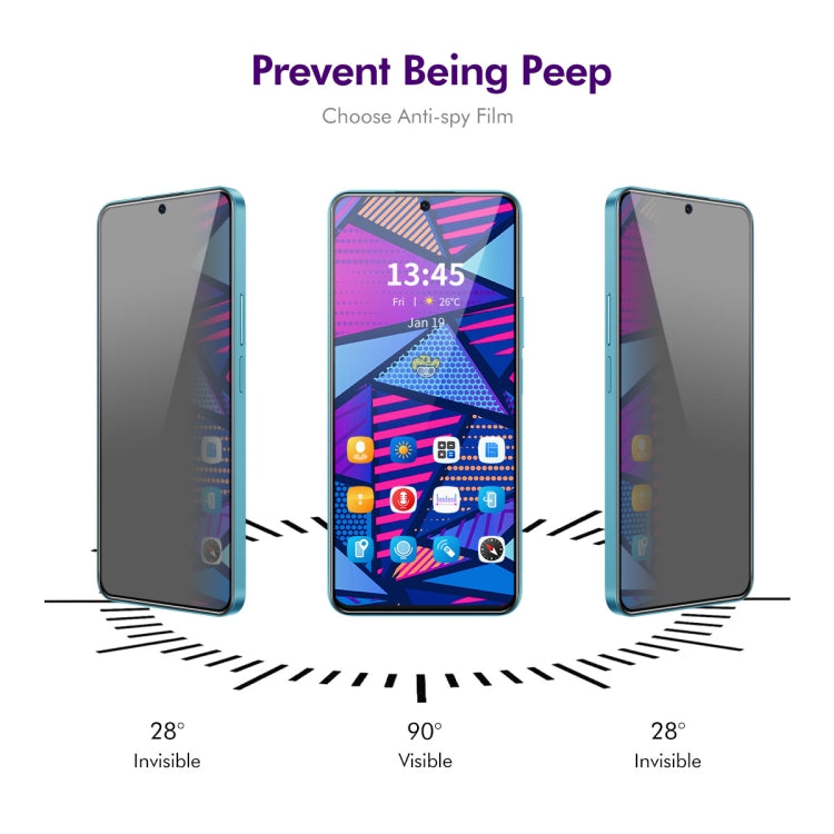 For Motorola Moto G Play 2024 2pcs ENKAY Hat-Prince 28 Degree Anti-peeping Privacy Tempered Glass Film by ENKAY