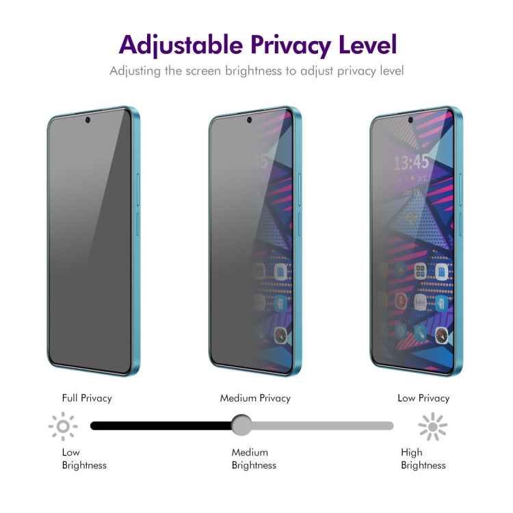 For Motorola Moto G Play 2024 2pcs ENKAY Hat-Prince 28 Degree Anti-peeping Privacy Tempered Glass Film by ENKAY