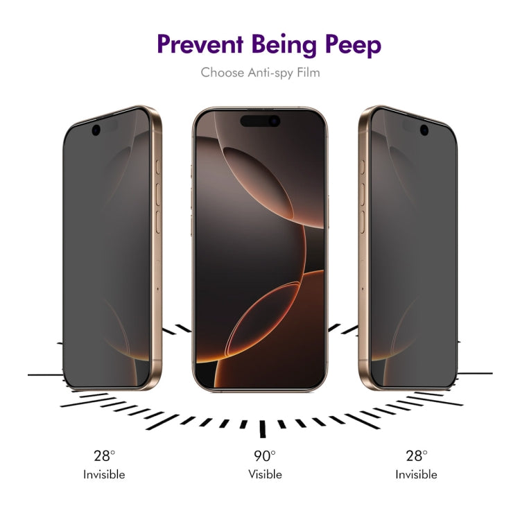 For iPhone 16 Pro ENKAY Easy Install Anti-peeping Privacy Full Screen Tempered Glass Film by ENKAY