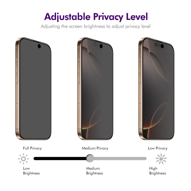 For iPhone 16 Pro ENKAY Easy Install Anti-peeping Privacy Full Screen Tempered Glass Film by ENKAY