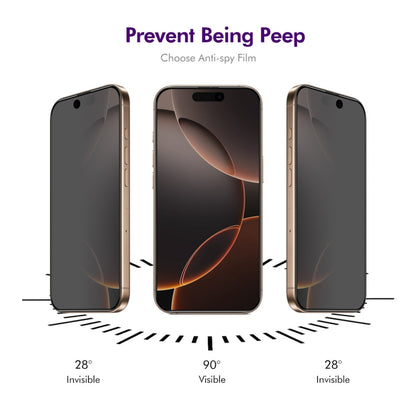 For iPhone 16 Pro Max ENKAY Easy Install Anti-peeping Privacy Full Screen Tempered Glass Film by ENKAY