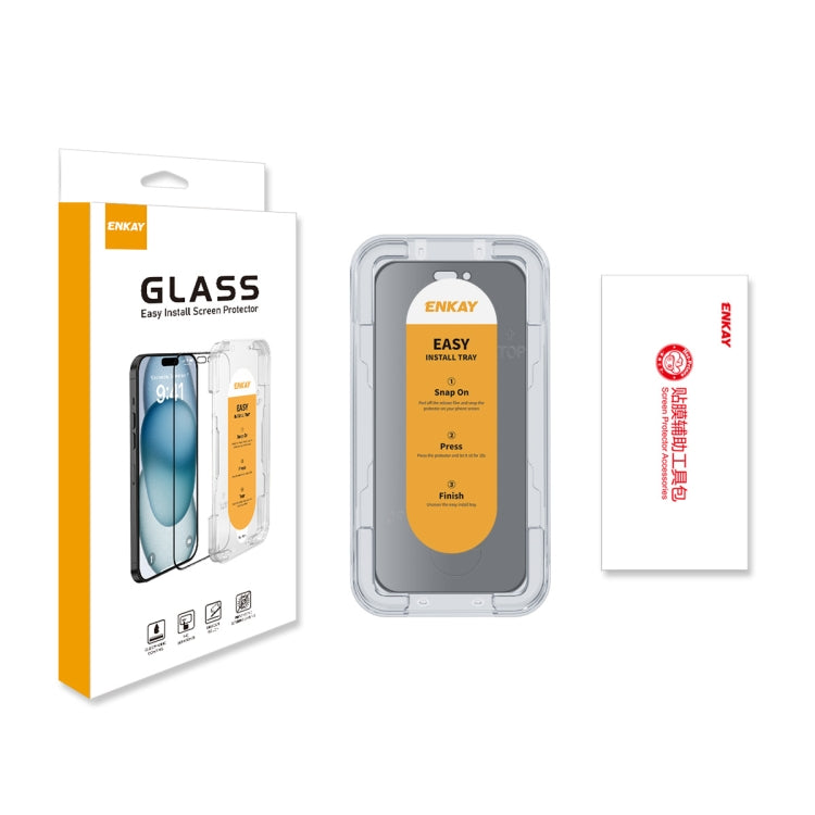 For iPhone 16 Pro ENKAY Easy Install Anti-peeping Privacy Full Screen Tempered Glass Film by ENKAY