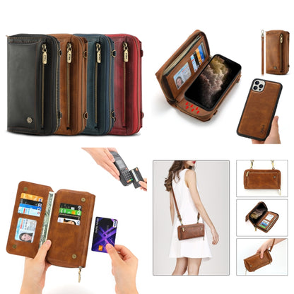 For iPhone 11 Crossbody Multi-functional Zipper Wallet Leather Phone Case(Green) - More iPhone Cases by buy2fix | Online Shopping UK | buy2fix