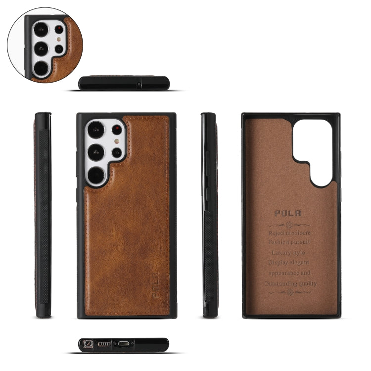 For Samsung Galaxy S23+ 5G Crossbody Multi-functional Zipper Wallet Leather Phone Case(Brown) - Galaxy S23+ 5G Cases by buy2fix | Online Shopping UK | buy2fix