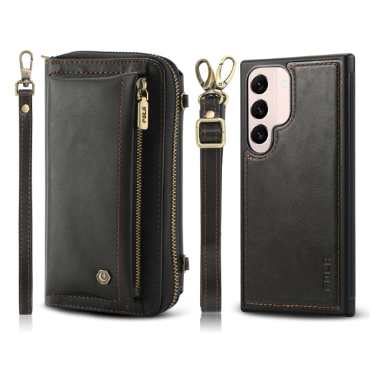 For Samsung Galaxy S22+ 5G Crossbody Multi-functional Zipper Wallet Leather Phone Case(Black) - Galaxy S22+ 5G Cases by buy2fix | Online Shopping UK | buy2fix
