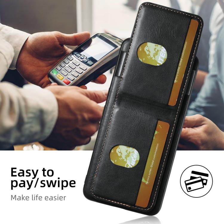 For Google Pixel 10 Pro Suteni H03 Oil Wax Leather Wallet Stand Back Phone Case(Black) - Google Cases by Suteni | Online Shopping UK | buy2fix