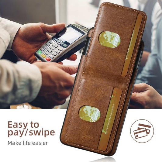 For Google Pixel 10 Pro XL Suteni H03 Oil Wax Leather Wallet Stand Back Phone Case(Brown) - Google Cases by Suteni | Online Shopping UK | buy2fix