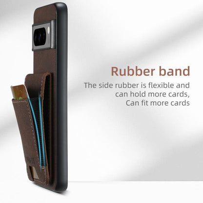 For Google Pixel 10 Pro Suteni H03 Litchi Leather Card Bag Stand Back Phone Case(Brown) - Google Cases by Suteni | Online Shopping UK | buy2fix