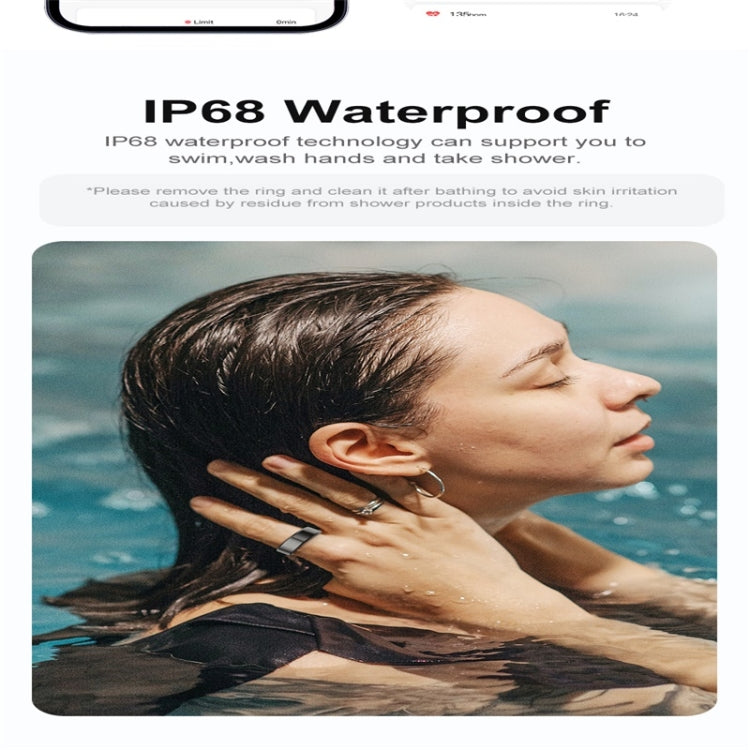 R02 SIZE 9 Smart Ring, Support Heart Rate / Blood Oxygen / Sleep Monitoring / Multiple Sports Modes(Rose Gold) by buy2fix