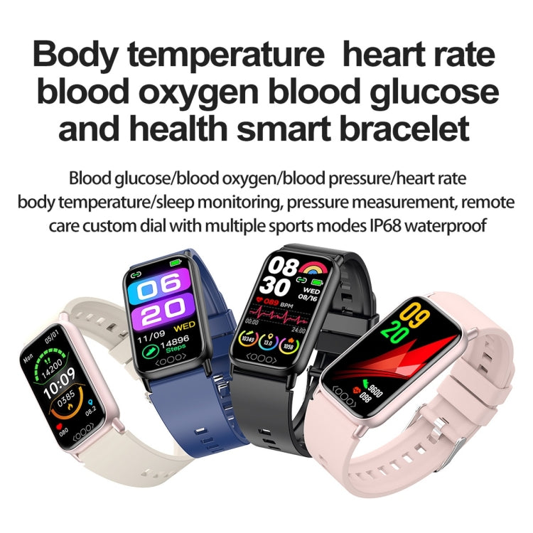 TK72 1.47 inch Color Screen Smart Watch, Support Heart Rate / Blood Pressure / Blood Oxygen / Blood Sugar Monitoring(Black) by buy2fix