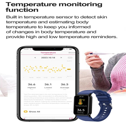 TK72 1.47 inch Color Screen Smart Watch, Support Heart Rate / Blood Pressure / Blood Oxygen / Blood Sugar Monitoring(Beige) by buy2fix