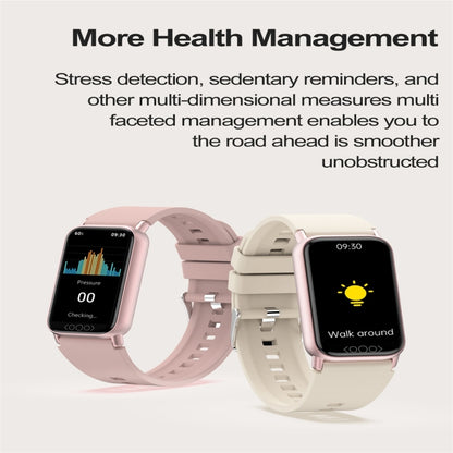 TK72 1.47 inch Color Screen Smart Watch, Support Heart Rate / Blood Pressure / Blood Oxygen / Blood Sugar Monitoring(Beige) by buy2fix