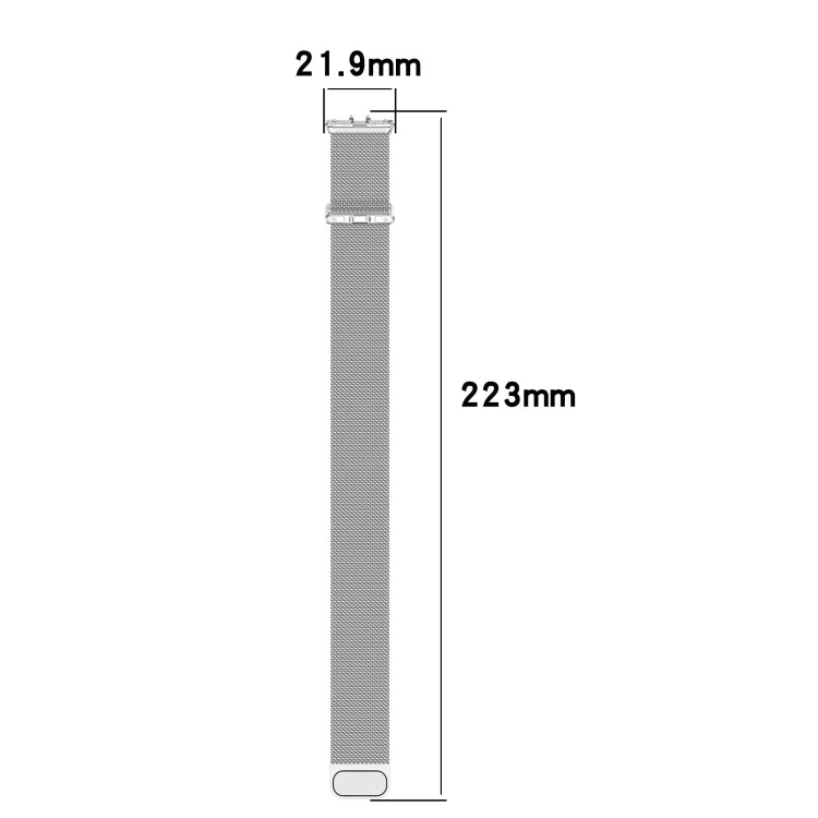 For Samsung Galaxy Fit 3 Milanese Metal Steel Mesh Watch Band(Black) by buy2fix