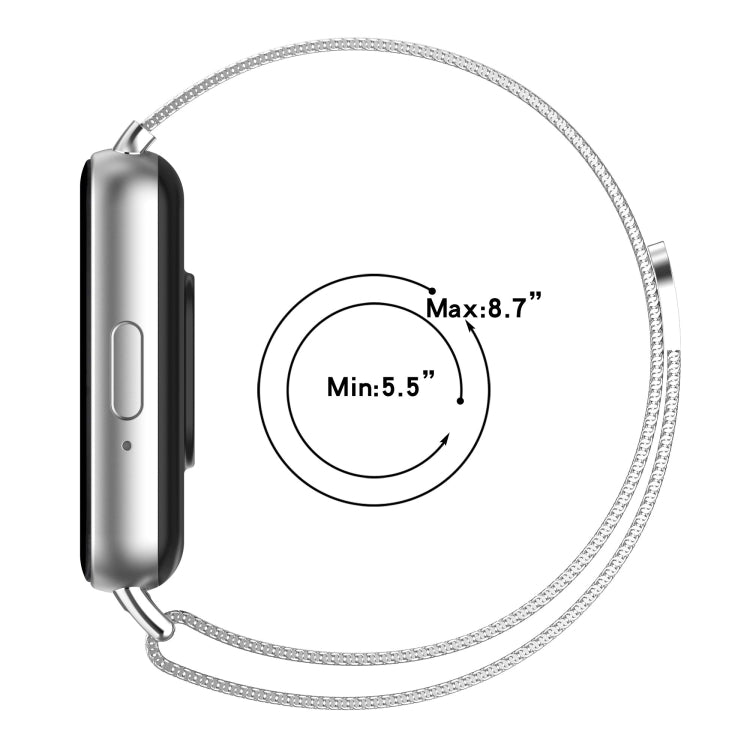 For Samsung Galaxy Fit 3 Milanese Metal Steel Mesh Watch Band(Black) by buy2fix