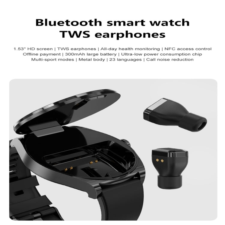 S9 1.53 inch Color Screen Smart Watch, Support Bluetooth Call / Heart Rate / Blood Pressure / Blood Oxygen Monitoring(Silver) by buy2fix