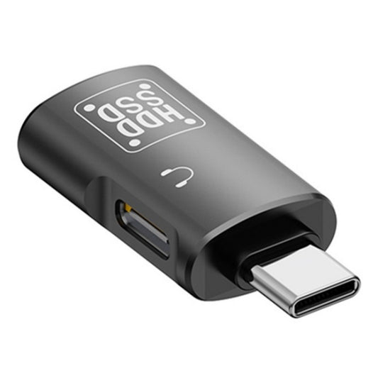 JS-109 USB-C / Type-C to Type-C + USB 3.0 Converter OTG Adapter for Digital Headset and U-Disk(Black) by buy2fix