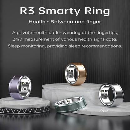 R3 SIZE 18 Smart Ring, Support Heart Rate / Blood Oxygen / Sleep Monitoring(Purple) by buy2fix