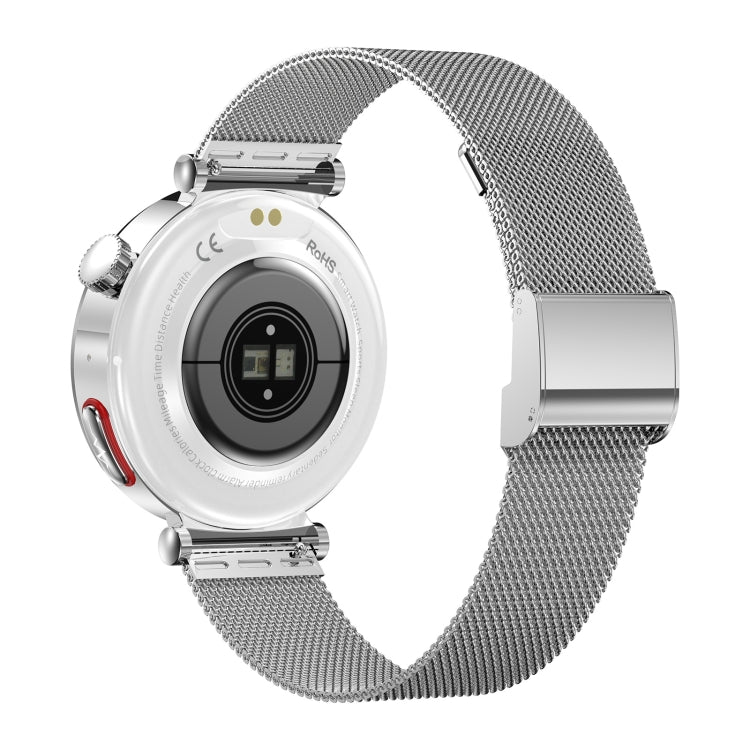 ET490 1.27 inch Color Screen Smart Watch Steel Strap, Support Bluetooth Call / ECG(Silver) by buy2fix