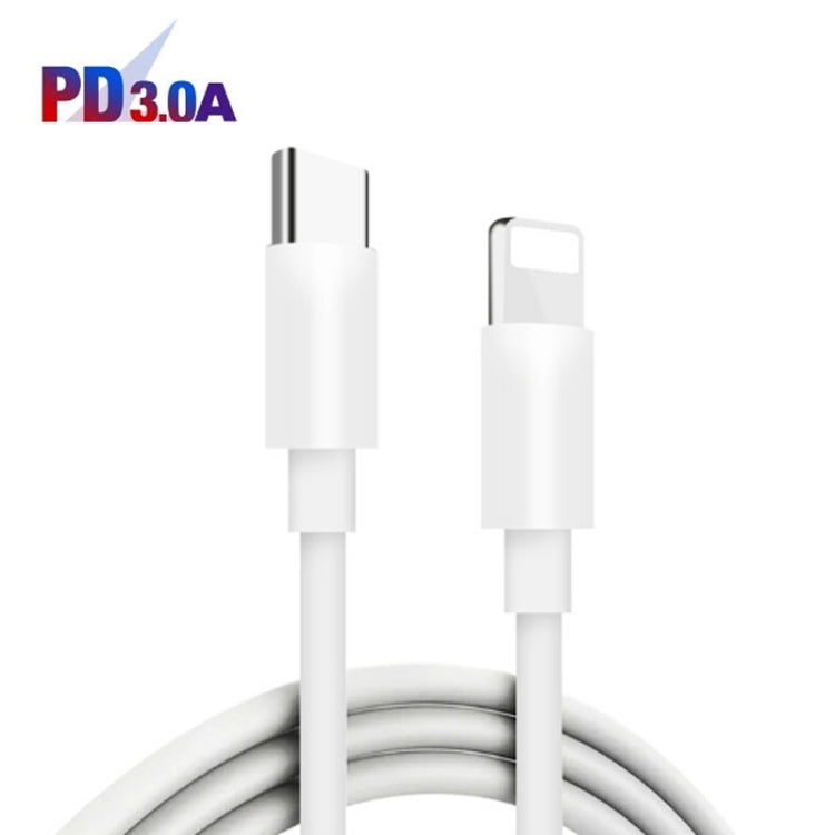 PD30W USB-C / Type-C + 8 Pin + USB Charger with Type-C to 8 Pin Date Cable(US Plug) by buy2fix
