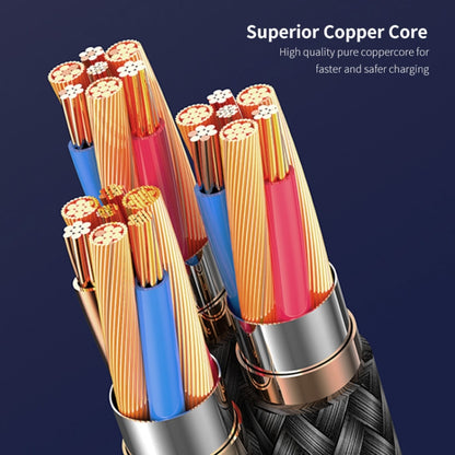 ENKAY 6-in-1 5A USB + Type-C to Type-C / 8 Pin / Micro USB Multifunction Fast Charging Cable, Cable Length:1.3m(Black) by ENKAY