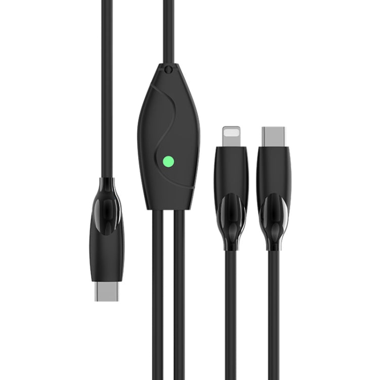 ENKAY PD100W 2-in-1 Type-C to Type-C / 8 Pin Fast Charging Cable with E-Marker, Cable Length:1.2m by ENKAY