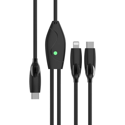 ENKAY PD100W 2-in-1 Type-C to Type-C / 8 Pin Fast Charging Cable with E-Marker, Cable Length:1.2m by ENKAY