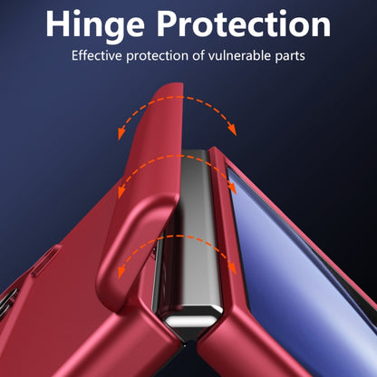 For Samsung Galaxy Z Fold5 5G All-inclusive Shockproof Phone Case with Holder(Red) - Galaxy Z Fold5 Cases by buy2fix | Online Shopping UK | buy2fix
