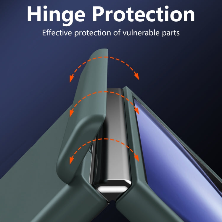 For Samsung Galaxy Z Fold4 All-inclusive Shockproof Phone Case with Holder(Green) - Galaxy Z Fold4 5G Cases by buy2fix | Online Shopping UK | buy2fix