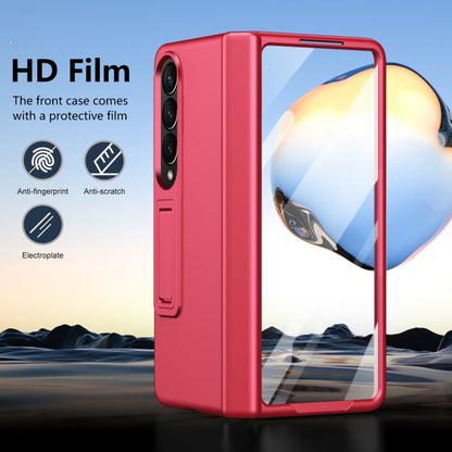For Samsung Galaxy Z Fold4 All-inclusive Shockproof Phone Case with Holder(Red) - Galaxy Z Fold4 5G Cases by buy2fix | Online Shopping UK | buy2fix
