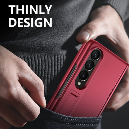 For Samsung Galaxy Z Fold4 All-inclusive Shockproof Phone Case with Holder(Red) - Galaxy Z Fold4 5G Cases by buy2fix | Online Shopping UK | buy2fix