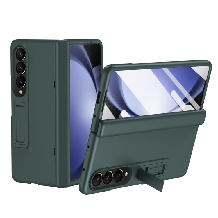 For Samsung Galaxy Z Fold3 All-inclusive Shockproof Phone Case with Holder(Green) - Galaxy Phone Cases by buy2fix | Online Shopping UK | buy2fix