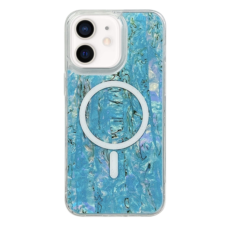 For iPhone 11 Shell Texture Multicolor MagSafe TPU Phone Case(Sky Blue) by buy2fix
