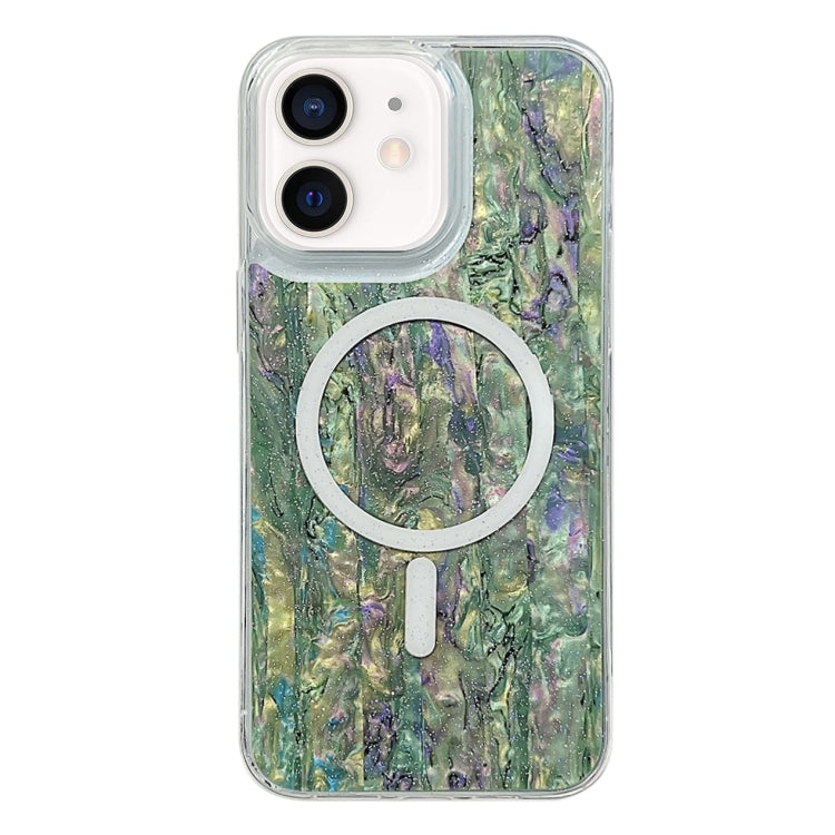 For iPhone 11 Shell Texture Multicolor MagSafe TPU Phone Case(Sea Green) by buy2fix