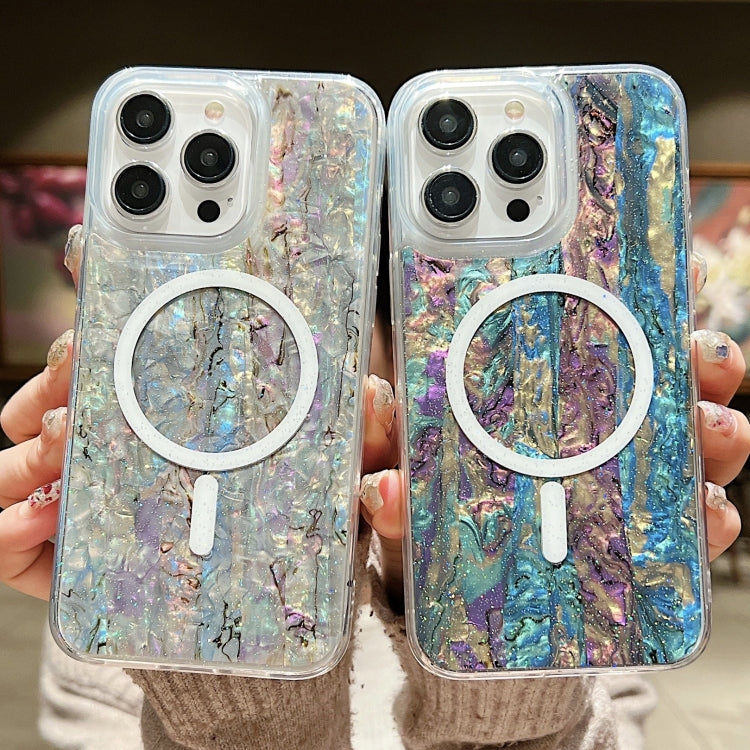 For iPhone 11 Shell Texture Multicolor MagSafe TPU Phone Case(Sky Blue) by buy2fix