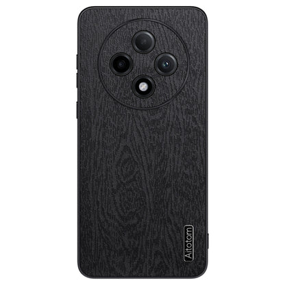 For OPPO A3 Pro China Tree Bark Leather Shockproof Phone Case(Black) by buy2fix