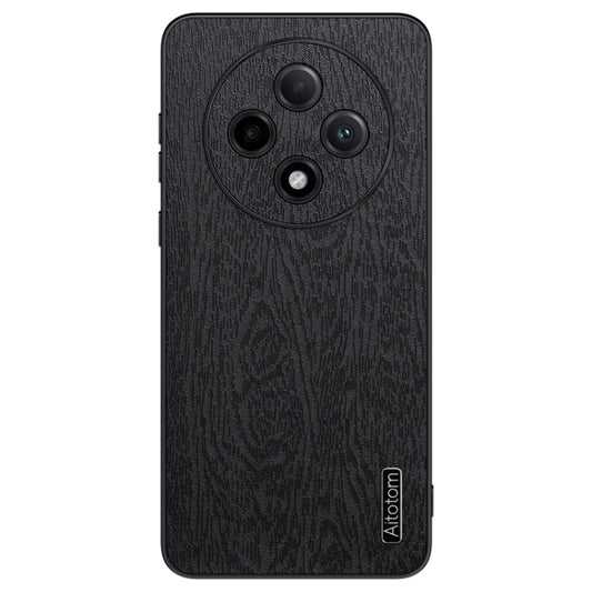 For OPPO A3 Pro China Tree Bark Leather Shockproof Phone Case(Black) by buy2fix