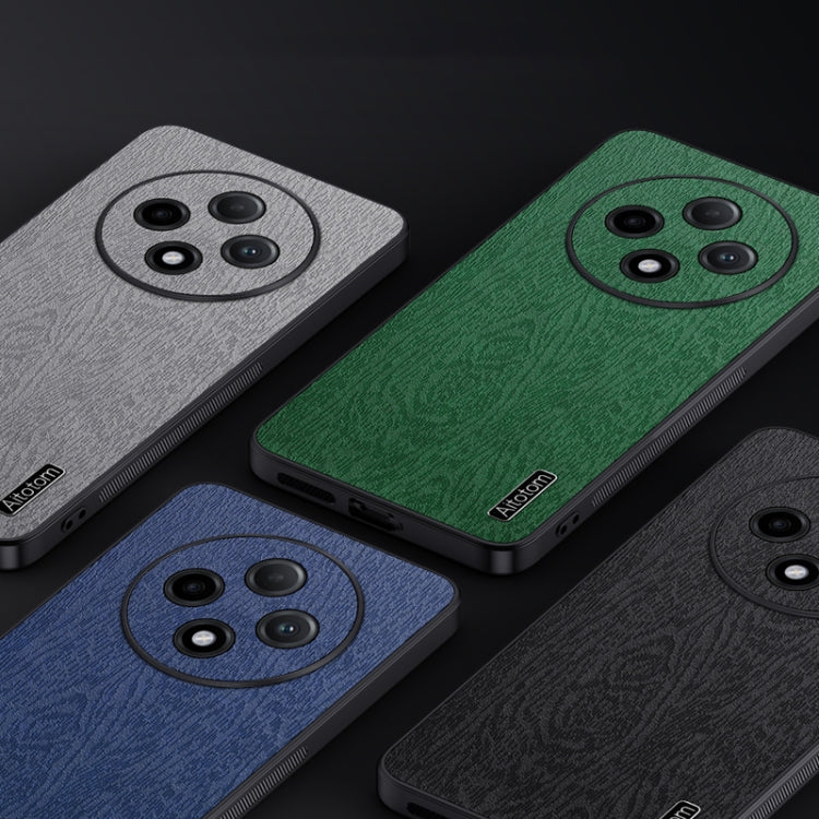 For OPPO A3 Pro China Tree Bark Leather Shockproof Phone Case(Black) by buy2fix