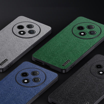 For OPPO A3 Pro China Tree Bark Leather Shockproof Phone Case(Black) by buy2fix