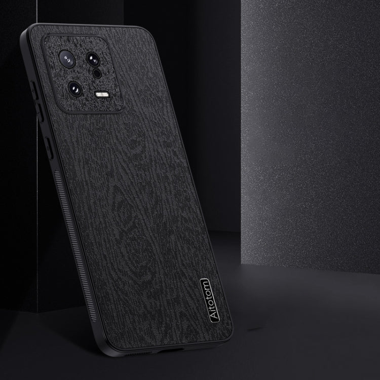 For Xiaomi  13 Tree Bark Leather Shockproof Phone Case(Black) - Xiaomi Cases by buy2fix | Online Shopping UK | buy2fix
