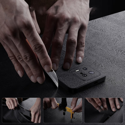 For Xiaomi  13 Tree Bark Leather Shockproof Phone Case(Black) - Xiaomi Cases by buy2fix | Online Shopping UK | buy2fix