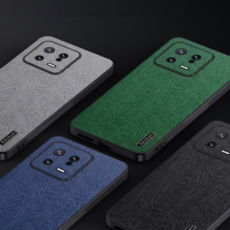 For Xiaomi  13 Tree Bark Leather Shockproof Phone Case(Black) - Xiaomi Cases by buy2fix | Online Shopping UK | buy2fix
