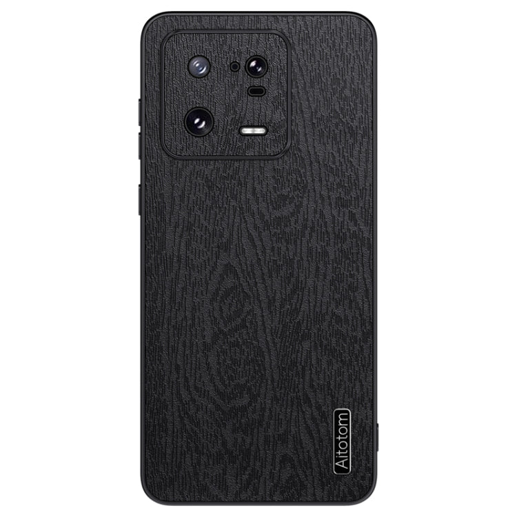 For Xiaomi 13 Pro Tree Bark Leather Shockproof Phone Case(Black) - Xiaomi Cases by buy2fix | Online Shopping UK | buy2fix