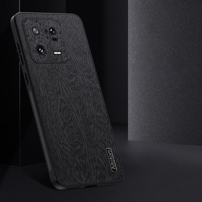 For Xiaomi 13 Pro Tree Bark Leather Shockproof Phone Case(Black) - Xiaomi Cases by buy2fix | Online Shopping UK | buy2fix